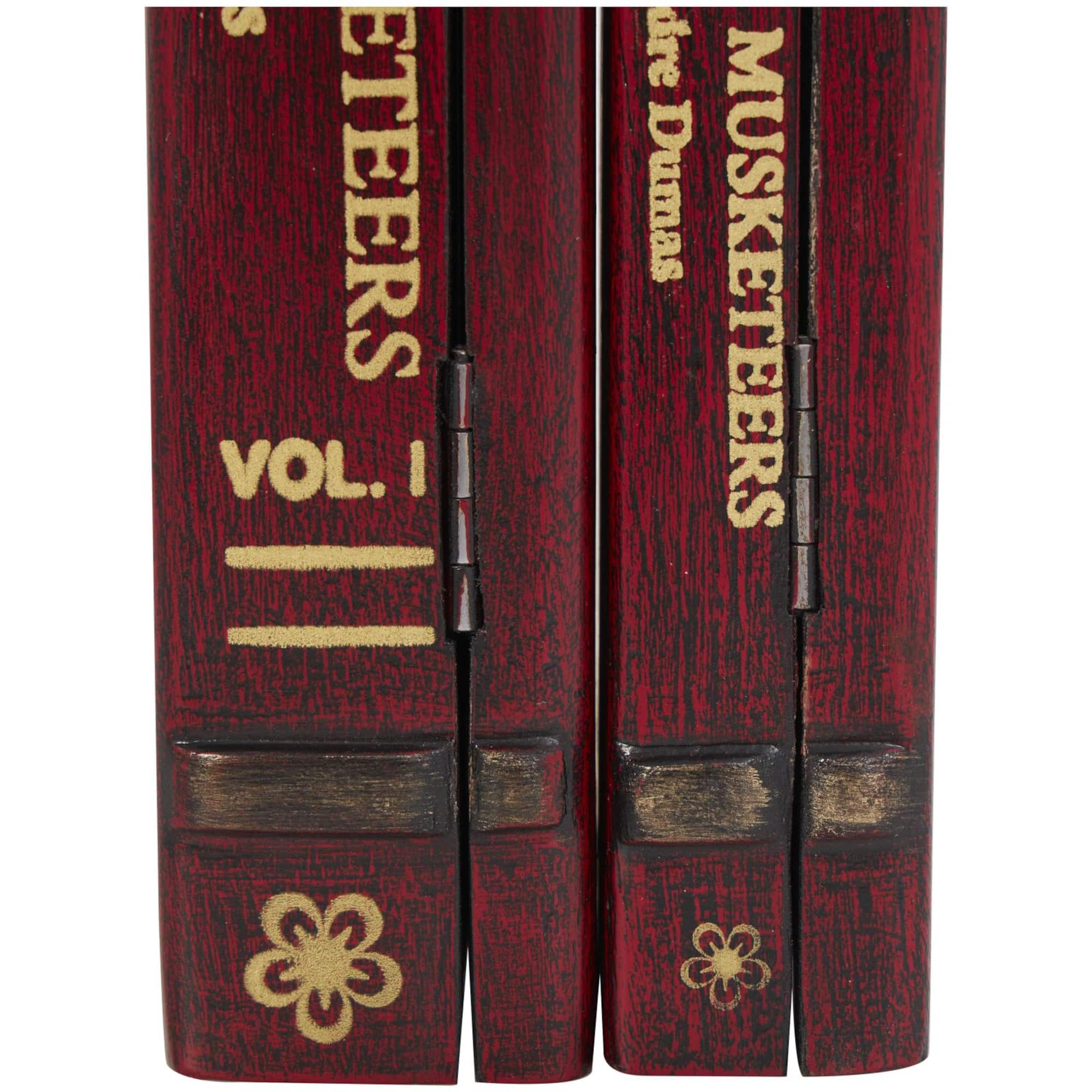 Red The Three Musketeers Storage Faux Book Box Set